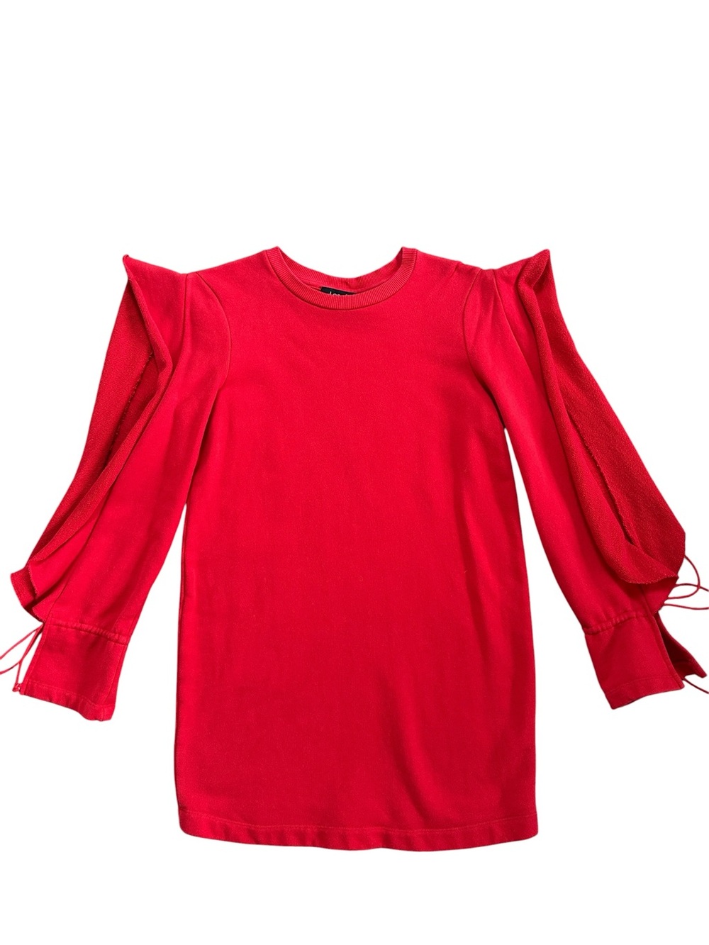 Lea & Viola Red Mini Sweater Dress Sleeve Long Sleeve Tee